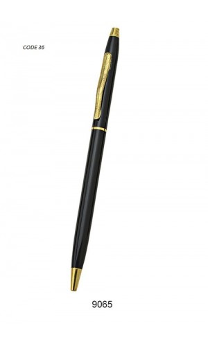 sp metal ball pen with colour black grip golden